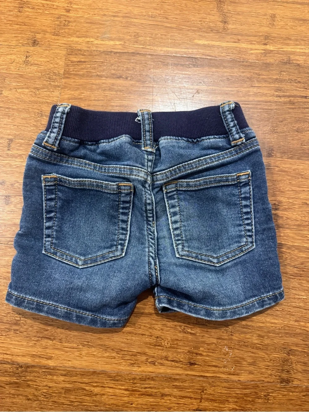 Baby Gap Kids Stretch Denim Shorts with Knit Waistband - 12-18 months